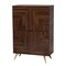 Baxton Studio Graceland Mid-Century Modern Transitional Walnut Brown Finished Wood Shoe Cabinet 233-13274-ZORO - alternate 1